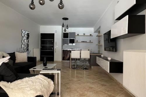 Nhà bếp/bếp nhỏ tại Anna Kavros luxury apartment