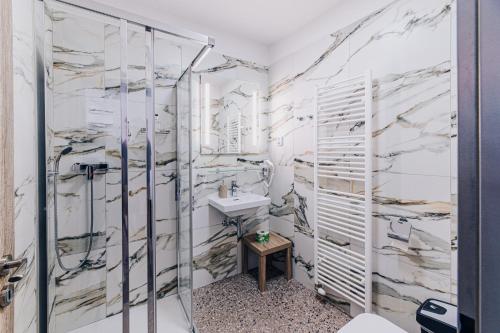 Kúpeľňa v ubytovaní Point Pension