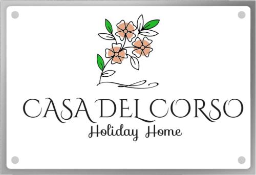 een logo voor een bloemvakantiehuis bij Casa Del Corso in Motta Camastra