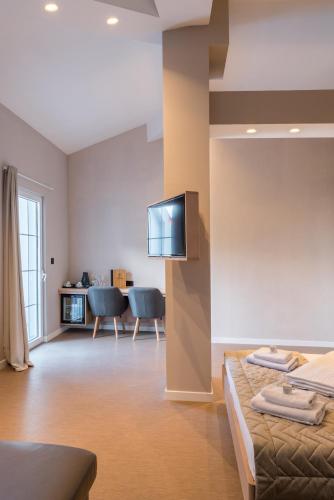 Μια τηλεόραση ή/και κέντρο ψυχαγωγίας στο Emilia Lux Rooms