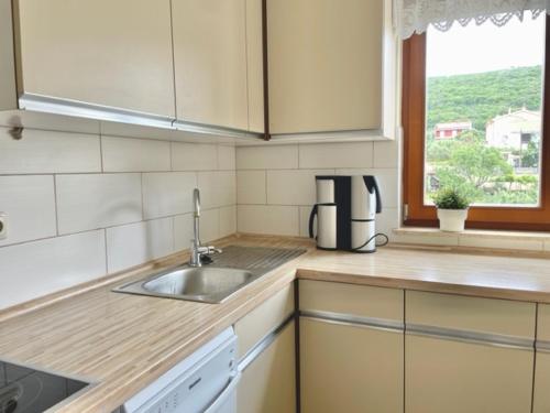 Kuchyň nebo kuchyňský kout v ubytování Apartments bei Manda