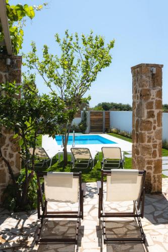 Bazén v ubytování ISSOS BEACH VILLA nebo v jeho okolí