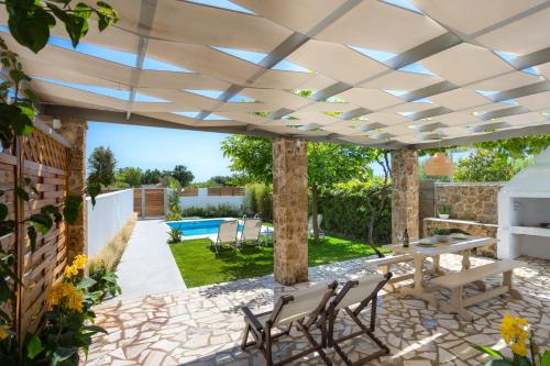 Bazén v ubytování ISSOS BEACH VILLA nebo v jeho okolí