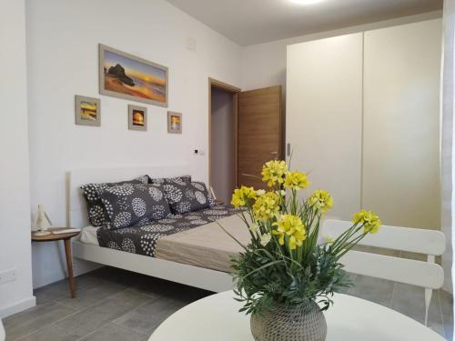 Posezení v ubytování b&b Casa Balai 72 a 100 mt dal mare