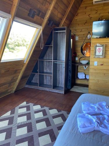 Refugio monte itapevaにあるベッド