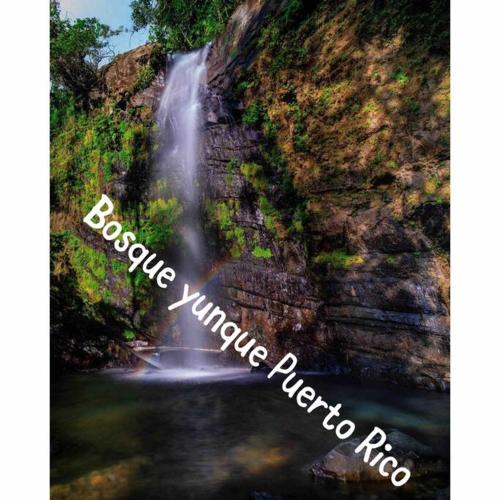 a picture of a waterfall with the wordsario vampire ridge at private apartmento airport 7 minutes y de la playa in Carolina