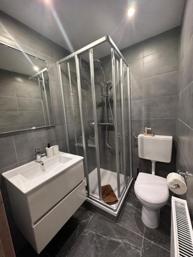 Koupelna v ubytování Haus Tirol