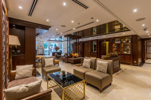 Ruang duduk di The Lapis Hotel