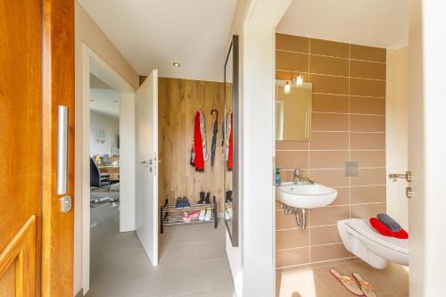 Koupelna v ubytování Ferienhaus Freya