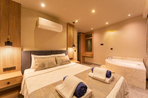 Postel nebo postele na pokoji v ubytování Villa Simurg