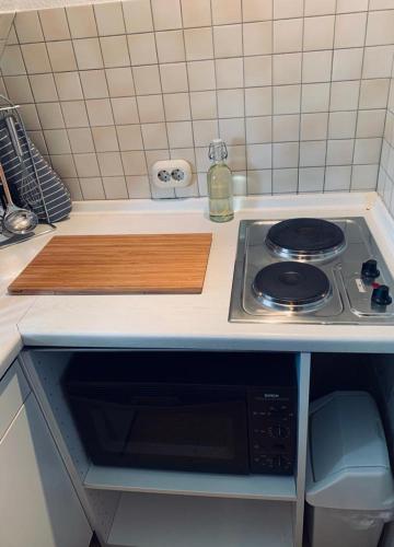 Η κουζίνα ή μικρή κουζίνα στο Wattenglück 3