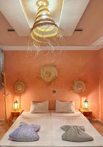 Cama o camas de una habitación en Skate Surf Morocco - Tamraghazout
