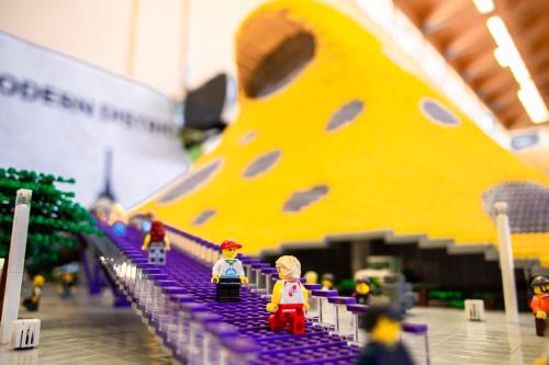 a group of lego people standing on a table at Amenity Hotel & Resort Lipno in Lipno nad Vltavou