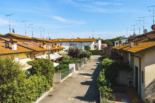 arial view of a row of houses with roofs at Dullos' House in Lido Adriano