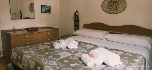Katil atau katil-katil dalam bilik di VILLA ZOND - a pochi passi dal mare bandiera blu