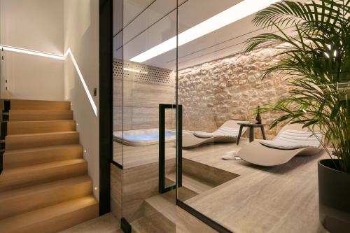 Χώρος καθιστικού στο Villa Lapisa