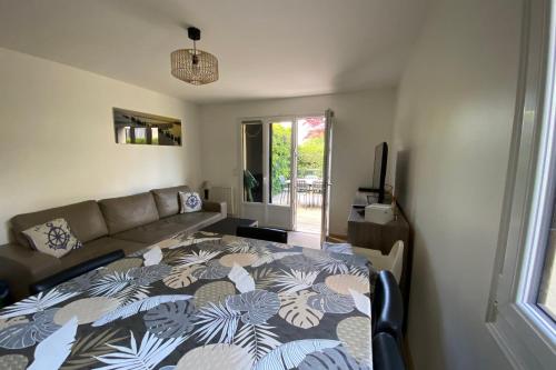 Bright cocoon with garden near the sea