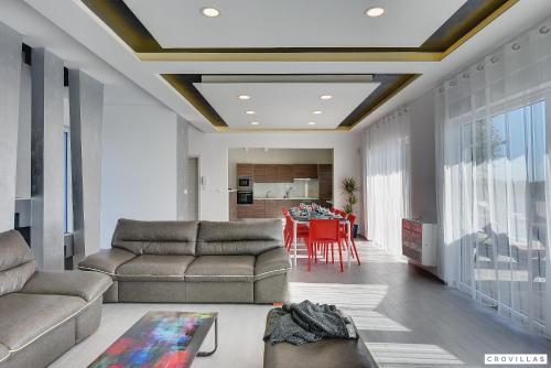 Χώρος καθιστικού στο Chillax Inn