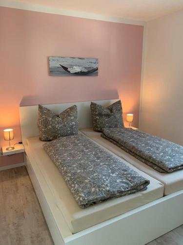 Ένα ή περισσότερα κρεβάτια σε δωμάτιο στο Ferienhaus Am Bodestein