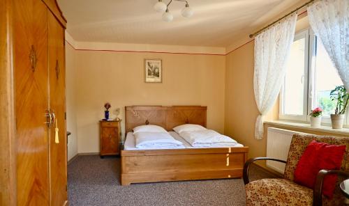 Postel nebo postele na pokoji v ubytování Apartmán Viktoria