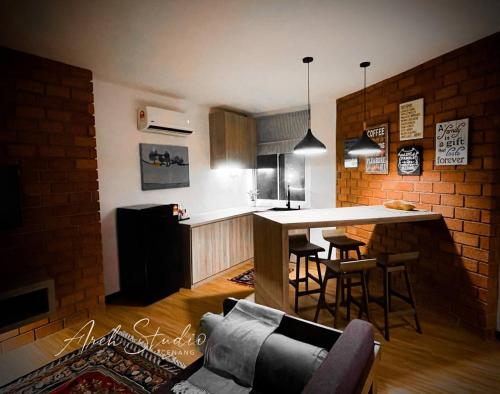 Dapur atau dapur kecil di Arch Studio Cenang