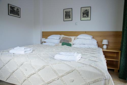 Cama o camas de una habitación en Cudne Manowce