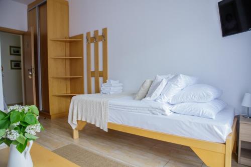 Cama o camas de una habitación en Cudne Manowce