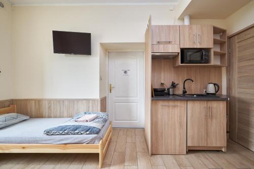 Dapur atau dapur kecil di Apartamenty P7 Dzierżoniów