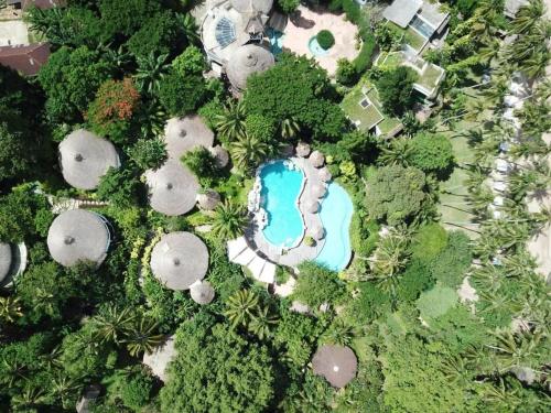 an overhead view of a resort with a swimming pool at Koh Tao Cabana in Koh Tao
