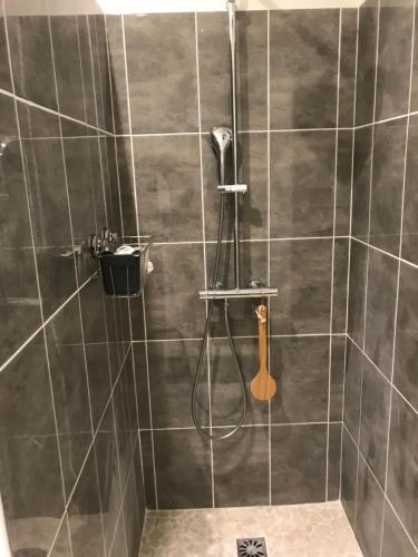 bagno con doccia e soffione di VILLA VILLENEUVE LES AVIGNON a Villeneuve-lès-Avignon