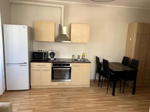 Kuchyň nebo kuchyňský kout v ubytování Cozy apartment near the city center, Lembitu