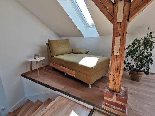 Ruang duduk di Ferienwohnung Dörrebach im Soonwald bei Bingen