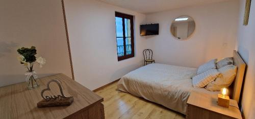 Voodi või voodid majutusasutuse 4P vue mer et montagne toas