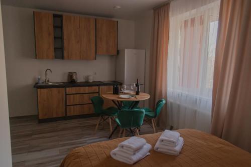 Kuchyň nebo kuchyňský kout v ubytování TREND HOUSE Apartments