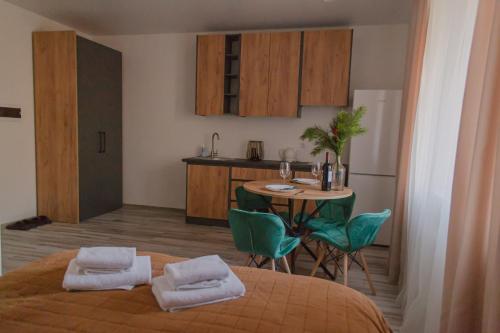 Kuchyň nebo kuchyňský kout v ubytování TREND HOUSE Apartments