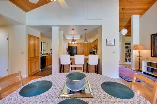 a dining room and kitchen with a table and chairs at Borrego Springs Getaway with Private Pool and Views! in Borrego Springs