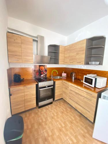 Kuchyň nebo kuchyňský kout v ubytování Hřensko 27 Apartmány