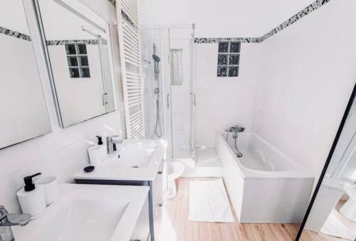 Et badeværelse på Mas en cœur de ville