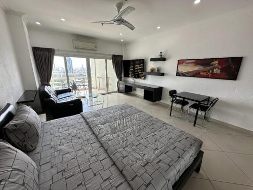 Ένα ή περισσότερα κρεβάτια σε δωμάτιο στο Condo Express View Talay 6