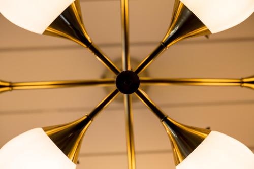 a close up of a ceiling fan at Das Kubatzki in Sankt Peter-Ording