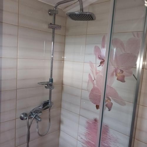 Koupelna v ubytování Apartmani sa pogledom na Dunav - Akademik