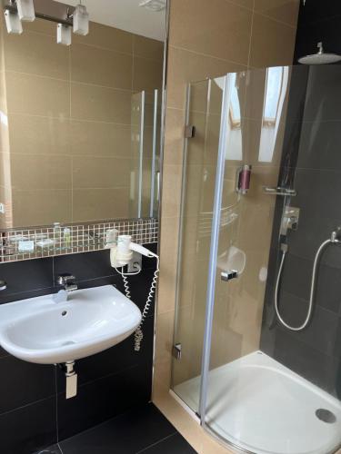 Un baño de Hotel Krušnohorský Dvůr