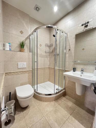 Koupelna v ubytování Apartment Colonnade Carlsbad