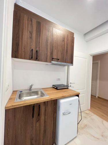 Dapur atau dapur kecil di Liel Apartments