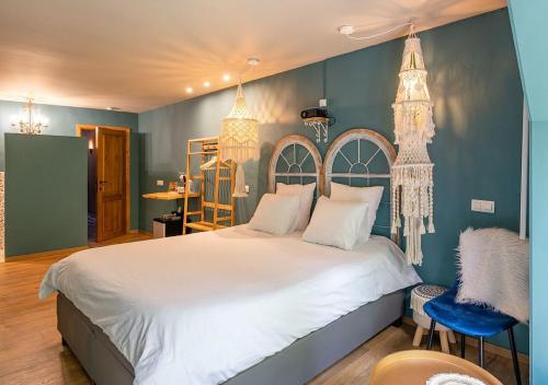 Postel nebo postele na pokoji v ubytování BRU-LAGOON Guesthouse