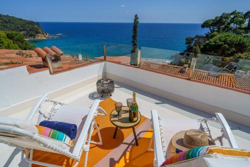 Perla Azul Lux, Vista Mar en Cala Canyelles, Aircon