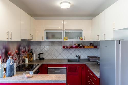 Dapur atau dapur kecil di Apartment Olea