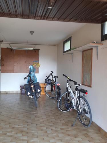 a group of bikes parked in a room at TERRAZZA SUL BORGO in Venzone