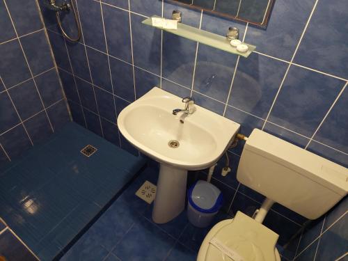 ムリギオルにあるPensiunea La Taviのバスルーム(洗面台、トイレ付)