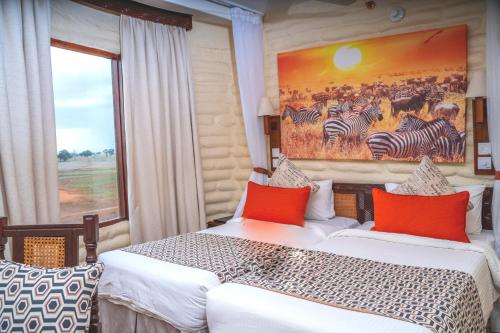 Postel nebo postele na pokoji v ubytování Salt Lick Safari Lodge
